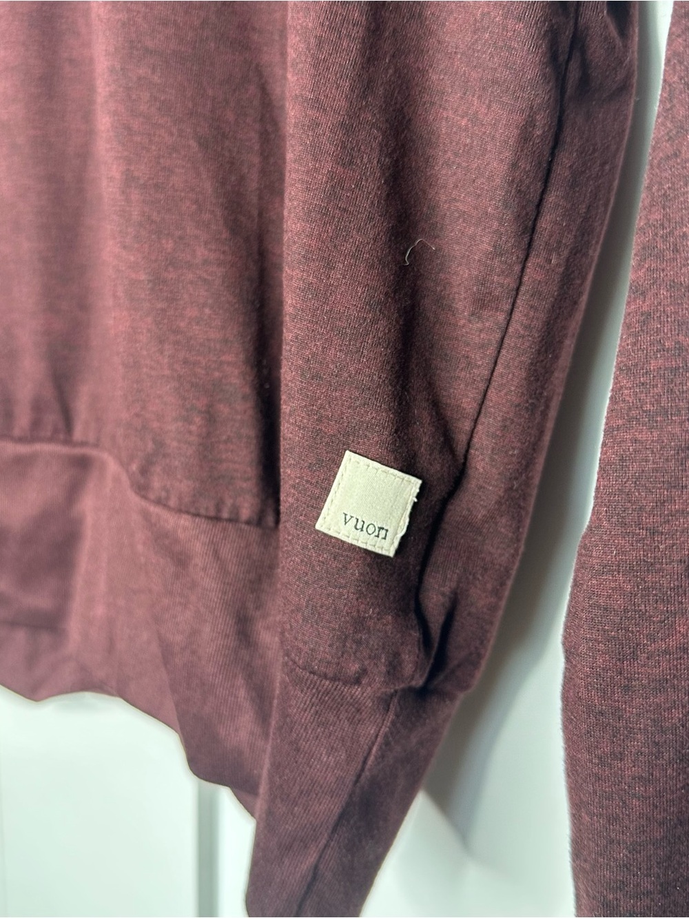 Vuori Daydream Crew Long Sleeve Shirt Small Maroon Burgundy Ruby athleisure - Picture 7 of 13